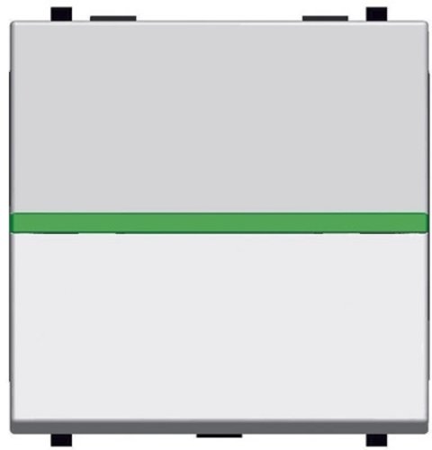Выключатель кнопочный с подсветкой без рамки ABB Niessen Zenit 1-кл. 2 мод. N2204.5 PL серебро картинка